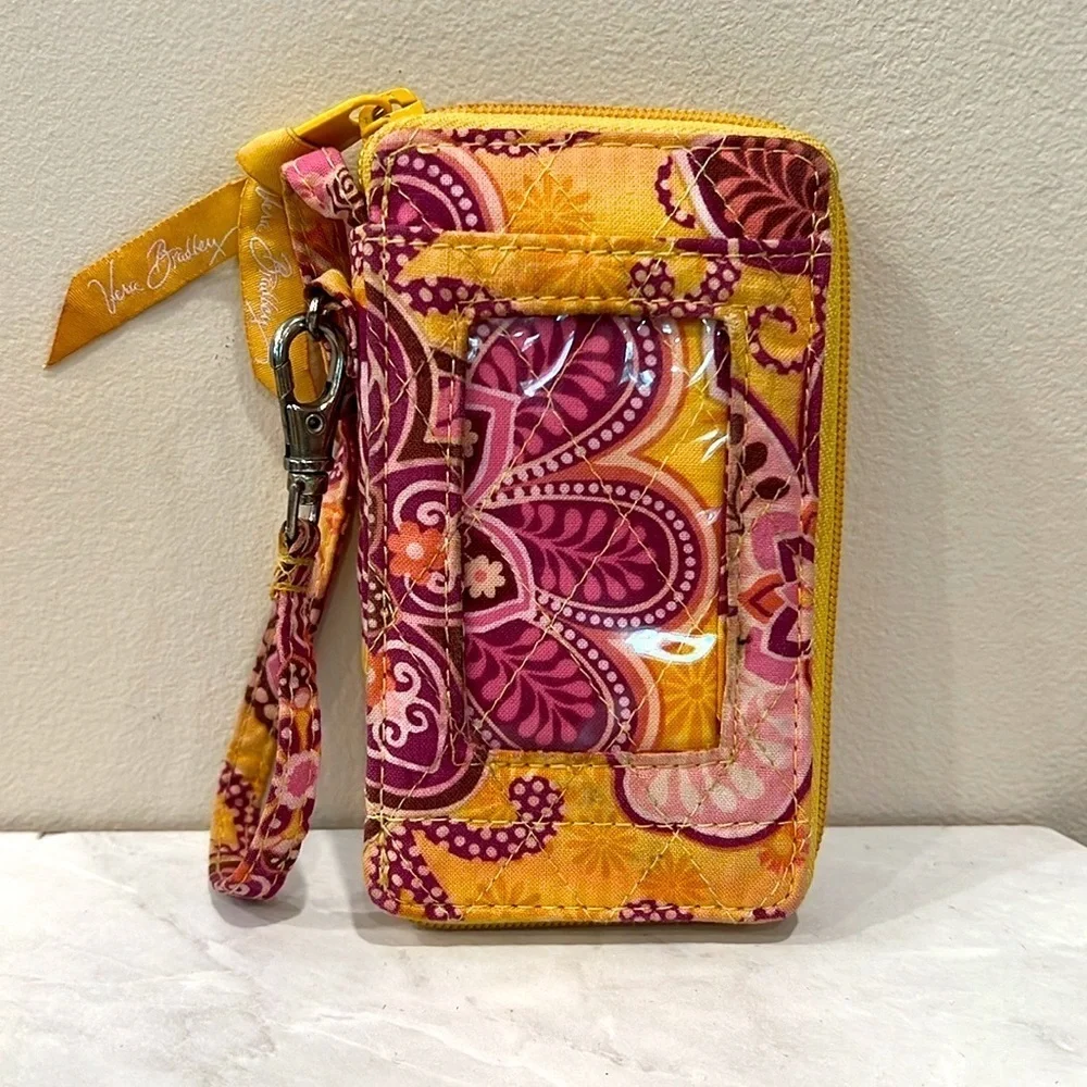 🔥Vera Bradley Vibrant Yellow and Pink Women's Wristlet🔥